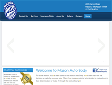 Tablet Screenshot of masonautobody.com